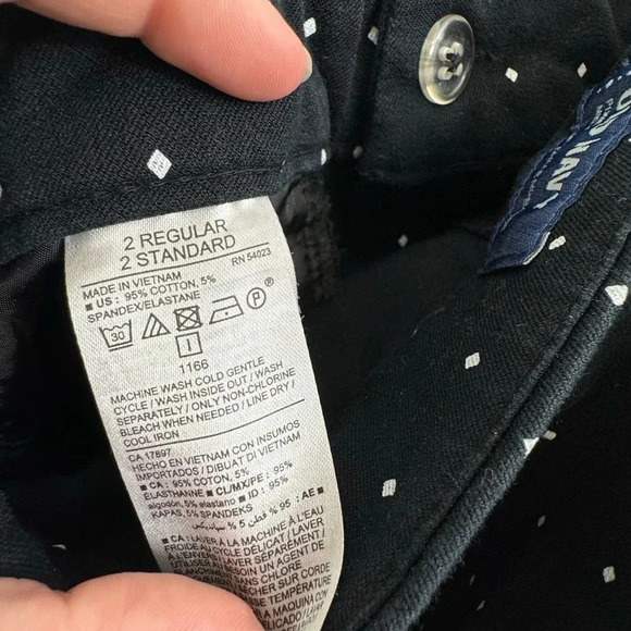 Old Navy Pixie Pants Regular skinny Mid Rise ankle cropped pants polka dots - Picture 7 of 8